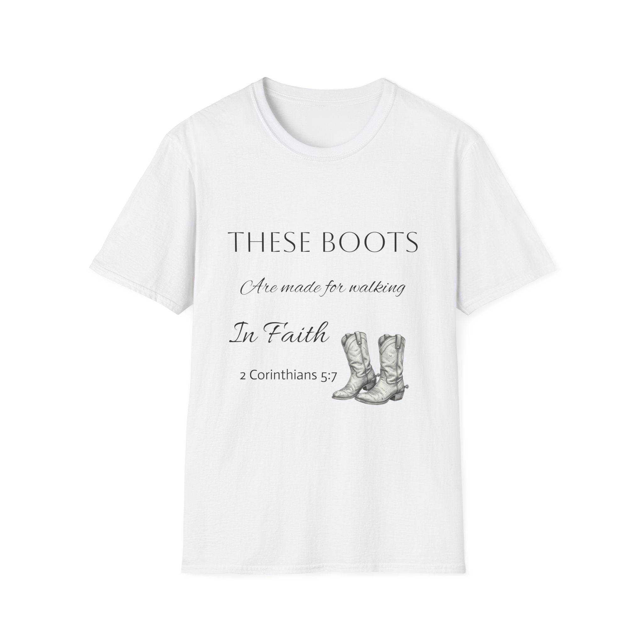 These Boots Are Made for Walking T-Shirt — Faith Cowboy Boot Graphic Tee