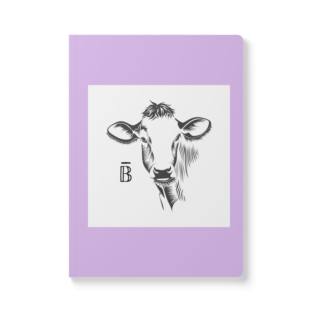 Cow Sketch Softcover Journal — "I can do all things" Inspirational Christian Notebook