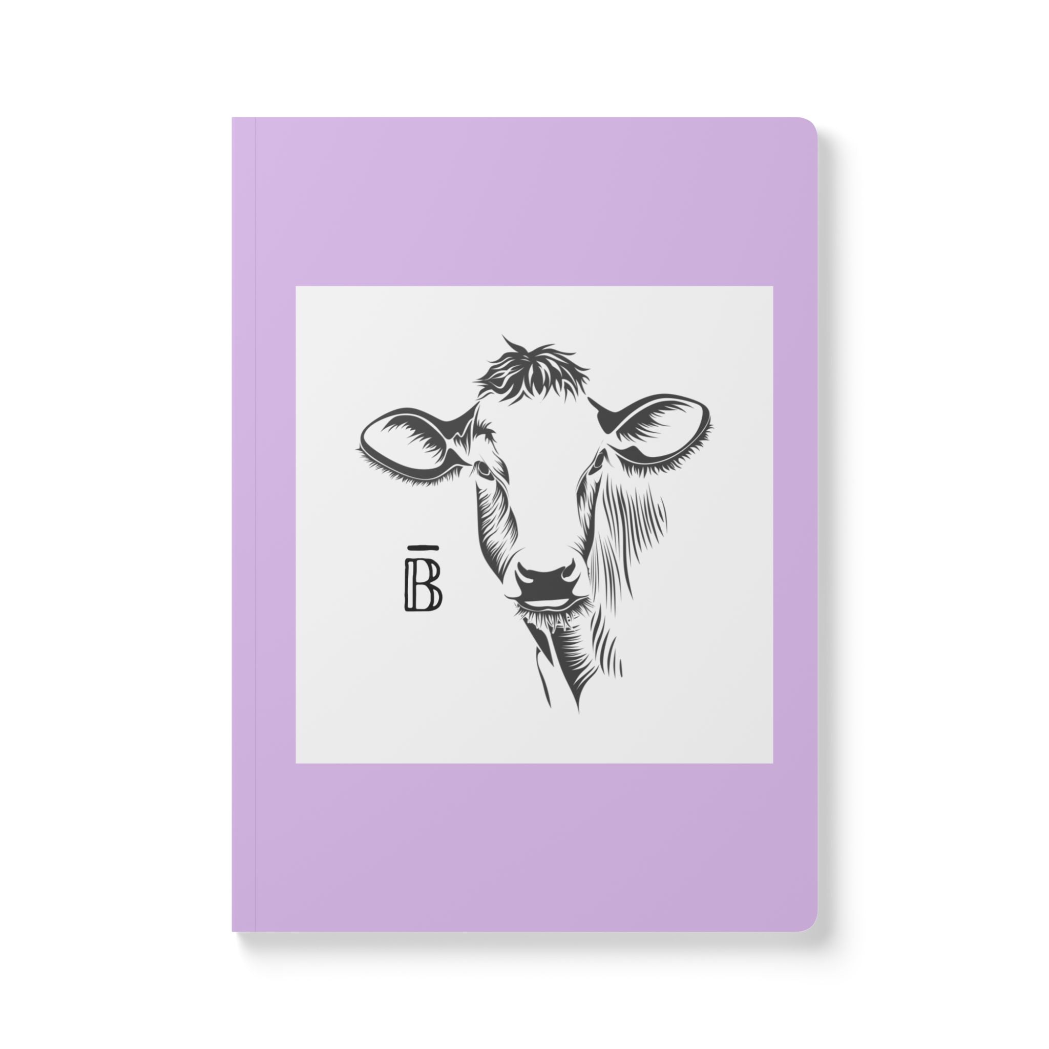 Cow Sketch Softcover Journal — "I can do all things" Inspirational Christian Notebook