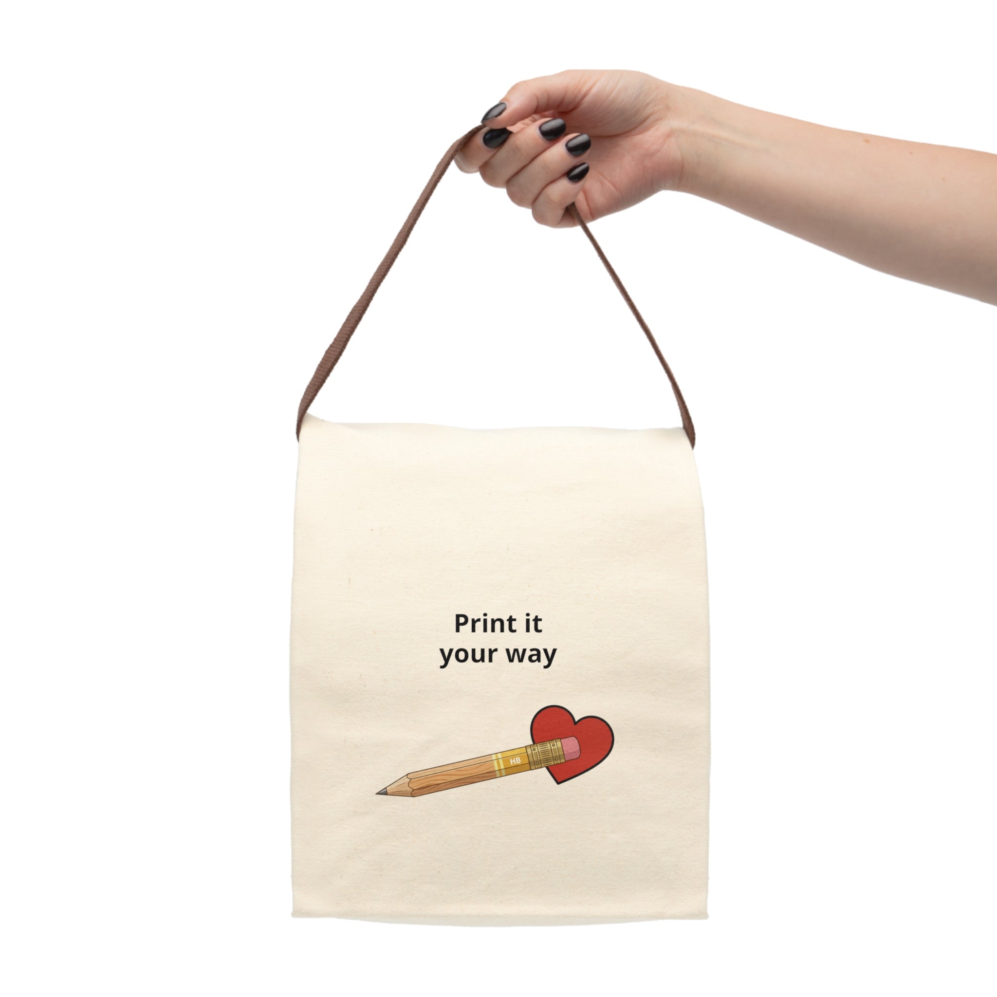 Canvas Reusable Insulated Lunch Tote with Strap