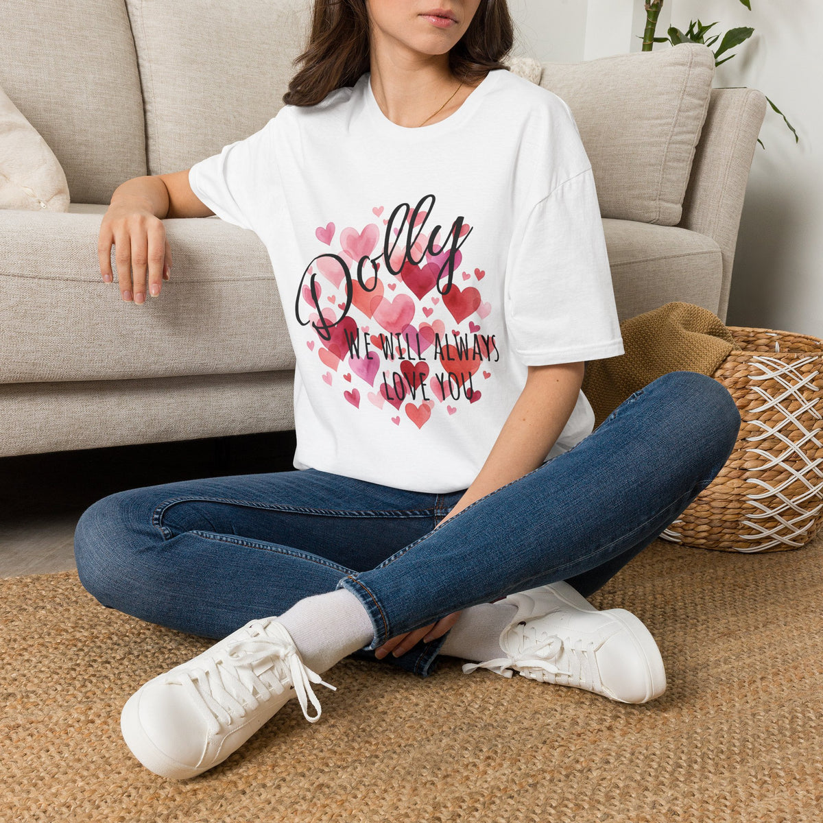 Dolly Pink Script T‑Shirt — 'Dolly' Cute Retro Graphic Top (We Will Always)