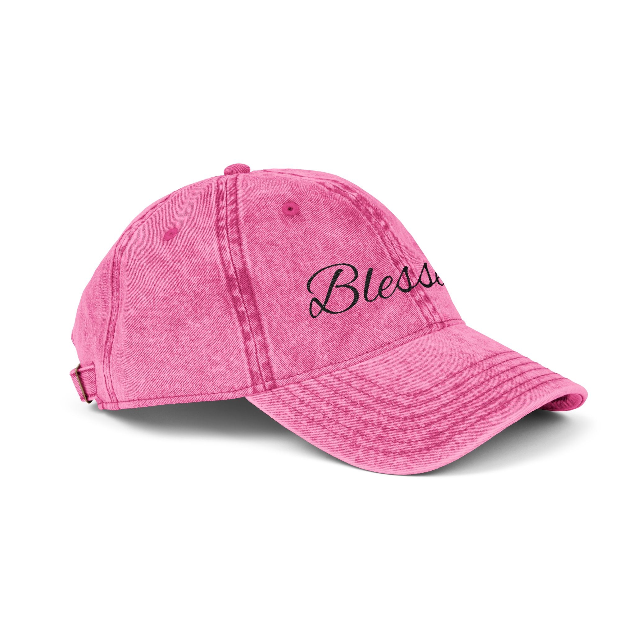 Blessed Embroidered Vintage Cap - Distressed Christian Baseball Hat