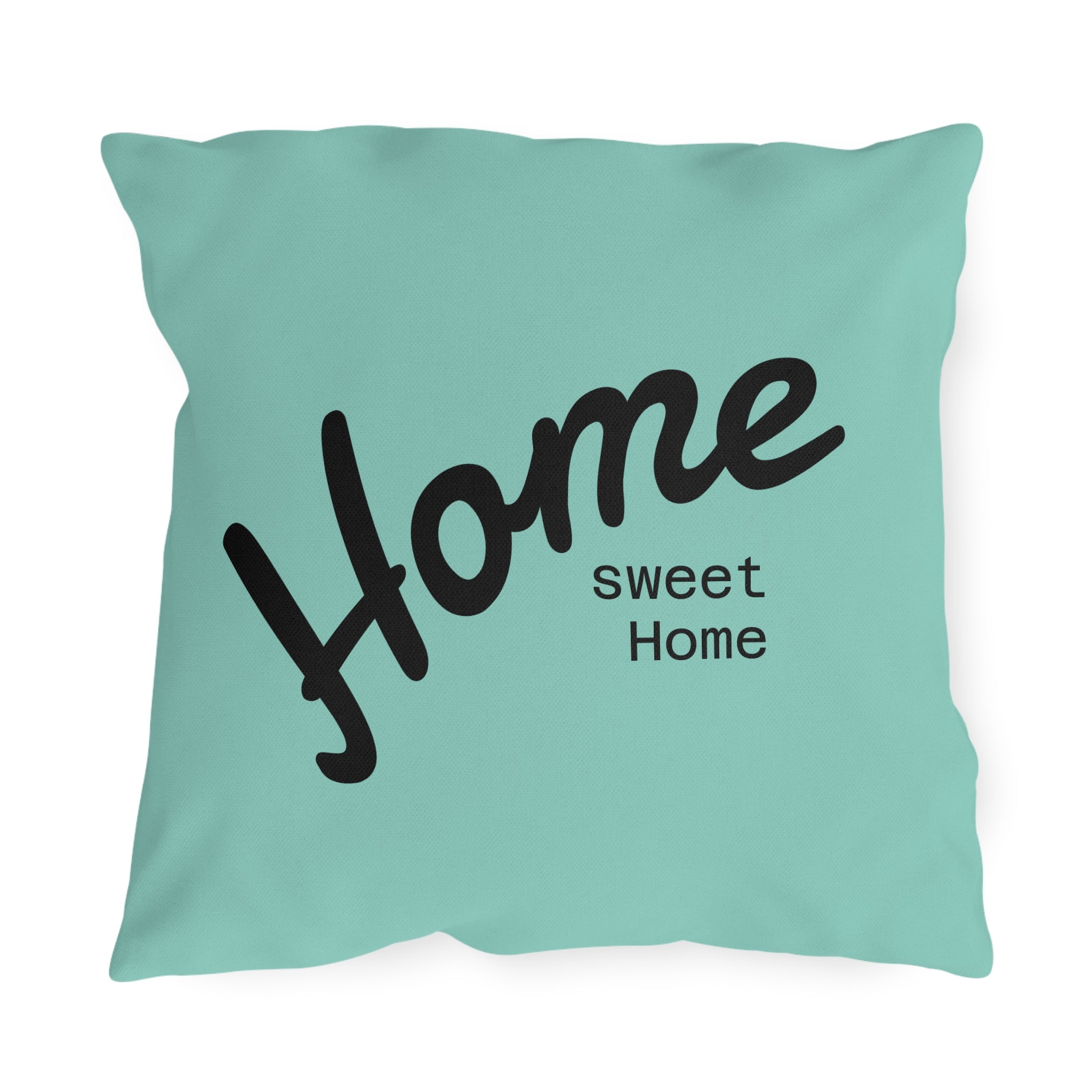 Outdoor Pillow — "Home Sweet Home" Monochrome Decorative Cushion for Porch & Patio