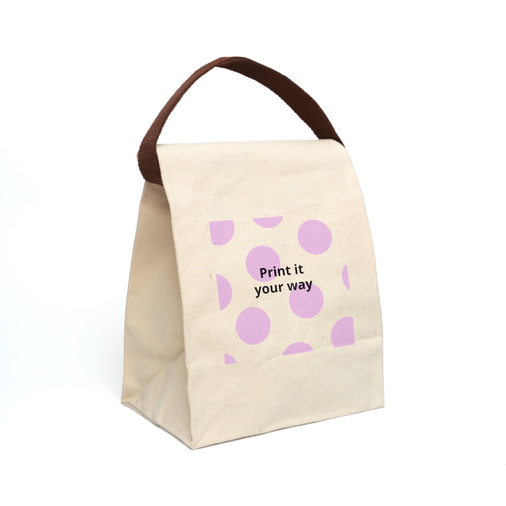 Copy of Canvas Lunch Bag — "Brown Baggin' It!" Reusable Insulated Lunch Tote with Strap