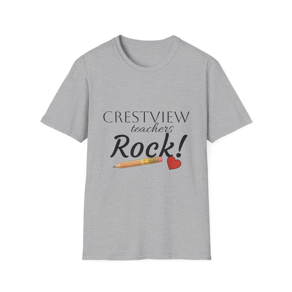 Teacher T‑Shirt — “Crestview Teachers Rock” School Staff Appreciation Tee