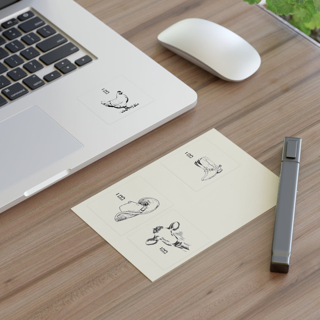 Cowboy Hat Sticker Sheet — Vintage Western Decal Pack