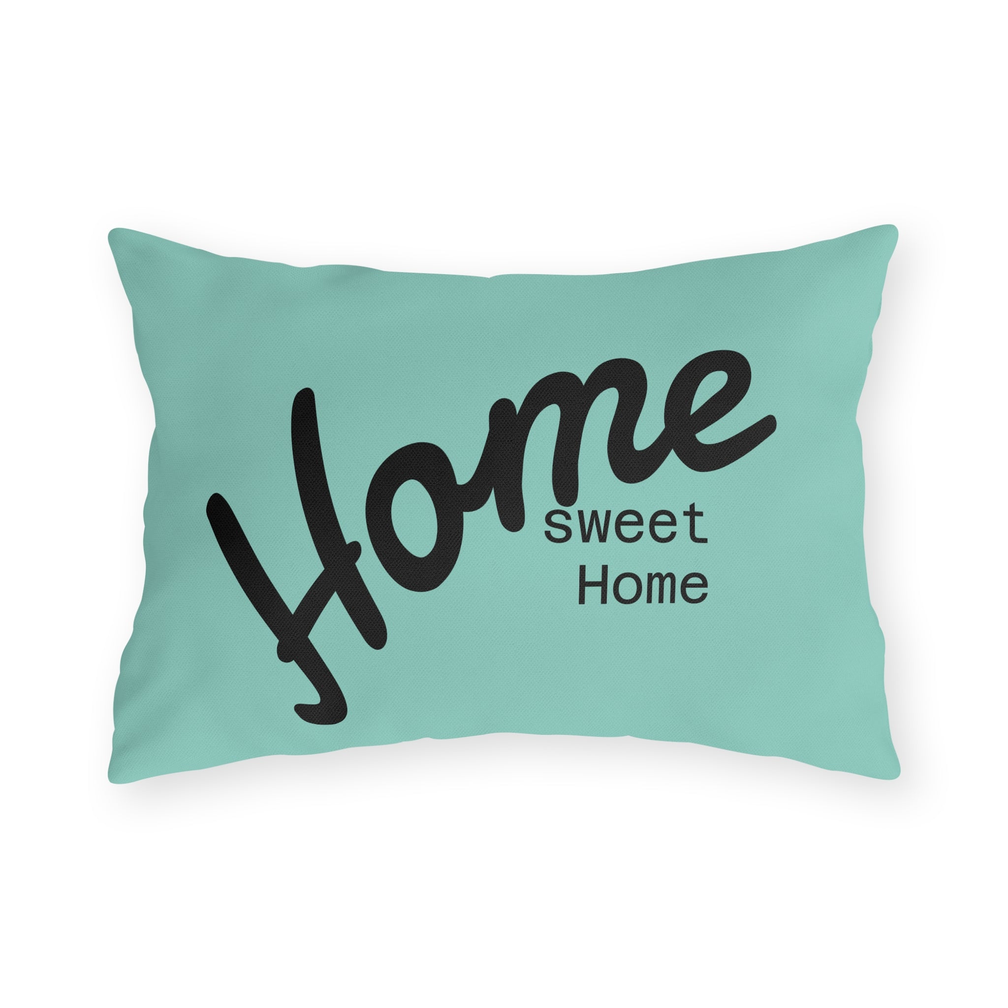 Outdoor Pillow — "Home Sweet Home" Monochrome Decorative Cushion for Porch & Patio