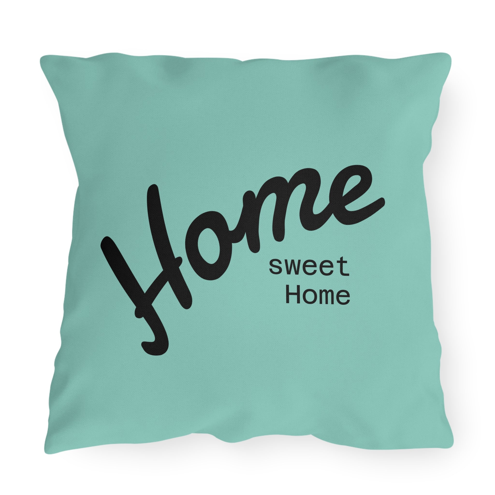 Outdoor Pillow — "Home Sweet Home" Monochrome Decorative Cushion for Porch & Patio