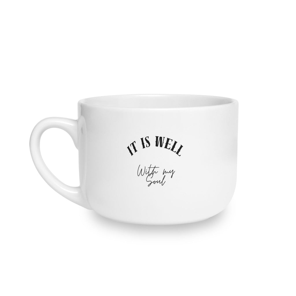 It Is Well Ceramic Latte Mug – 25oz Inspirational Coffee Cup