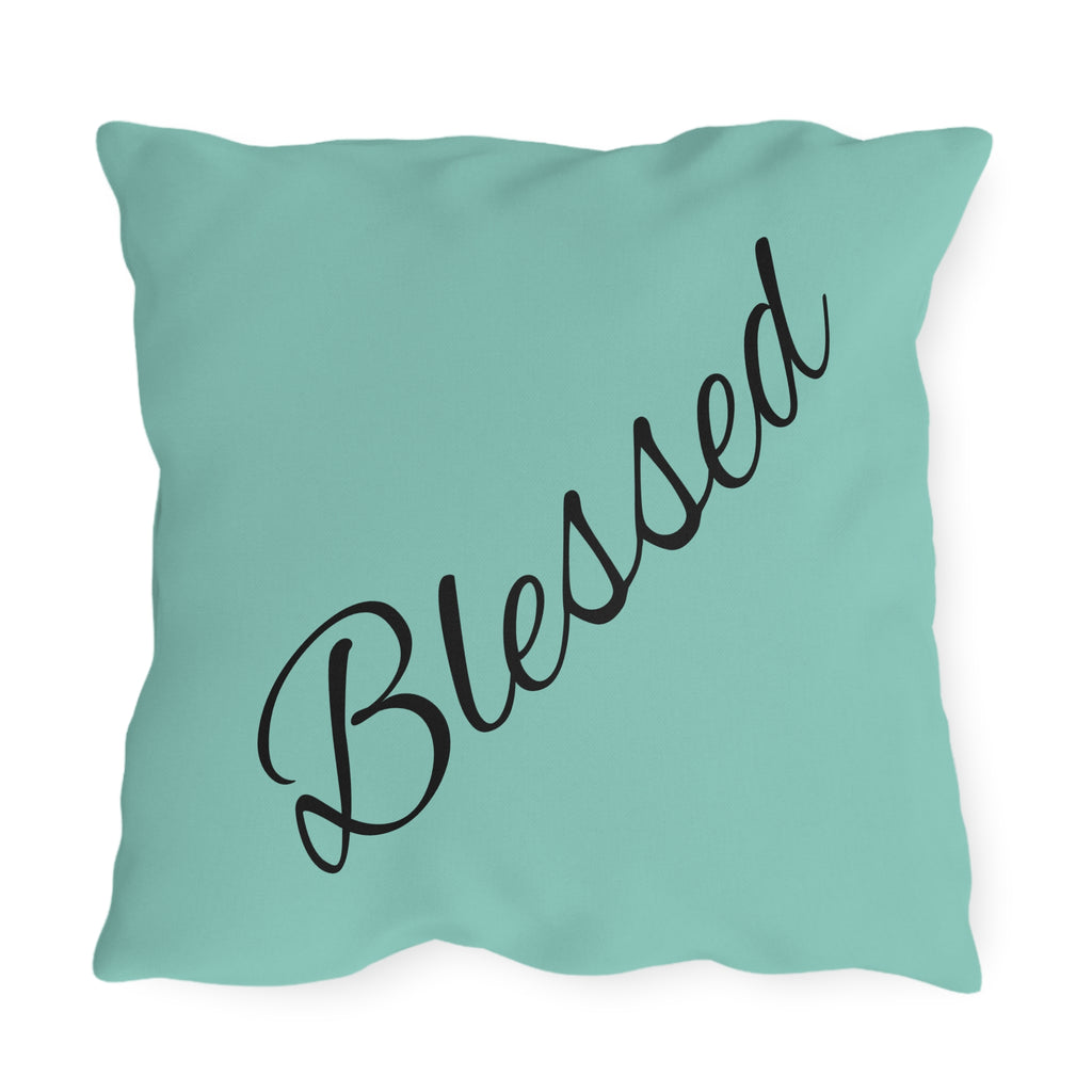 Outdoor Pillow — "Home Sweet Home" Monochrome Decorative Cushion for Porch & Patio