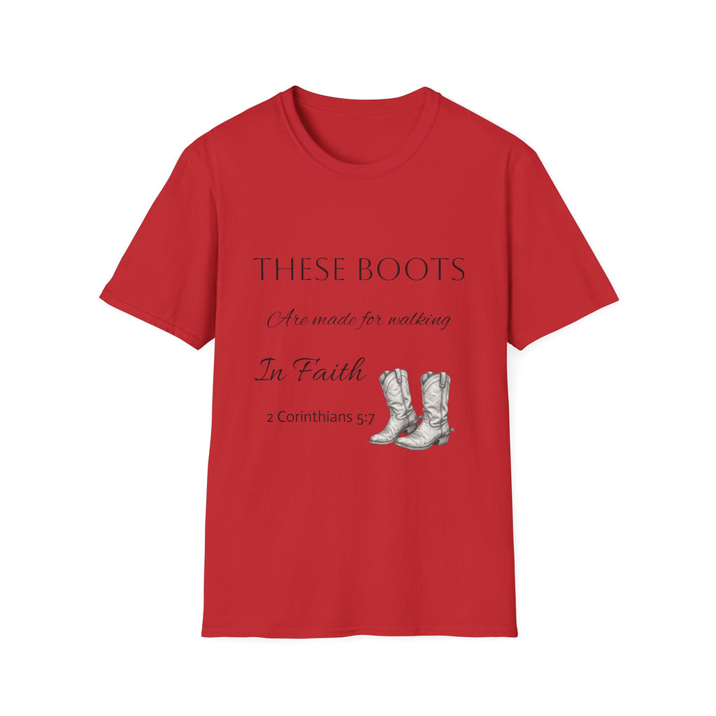 These Boots Are Made for Walking T-Shirt — Faith Cowboy Boot Graphic Tee