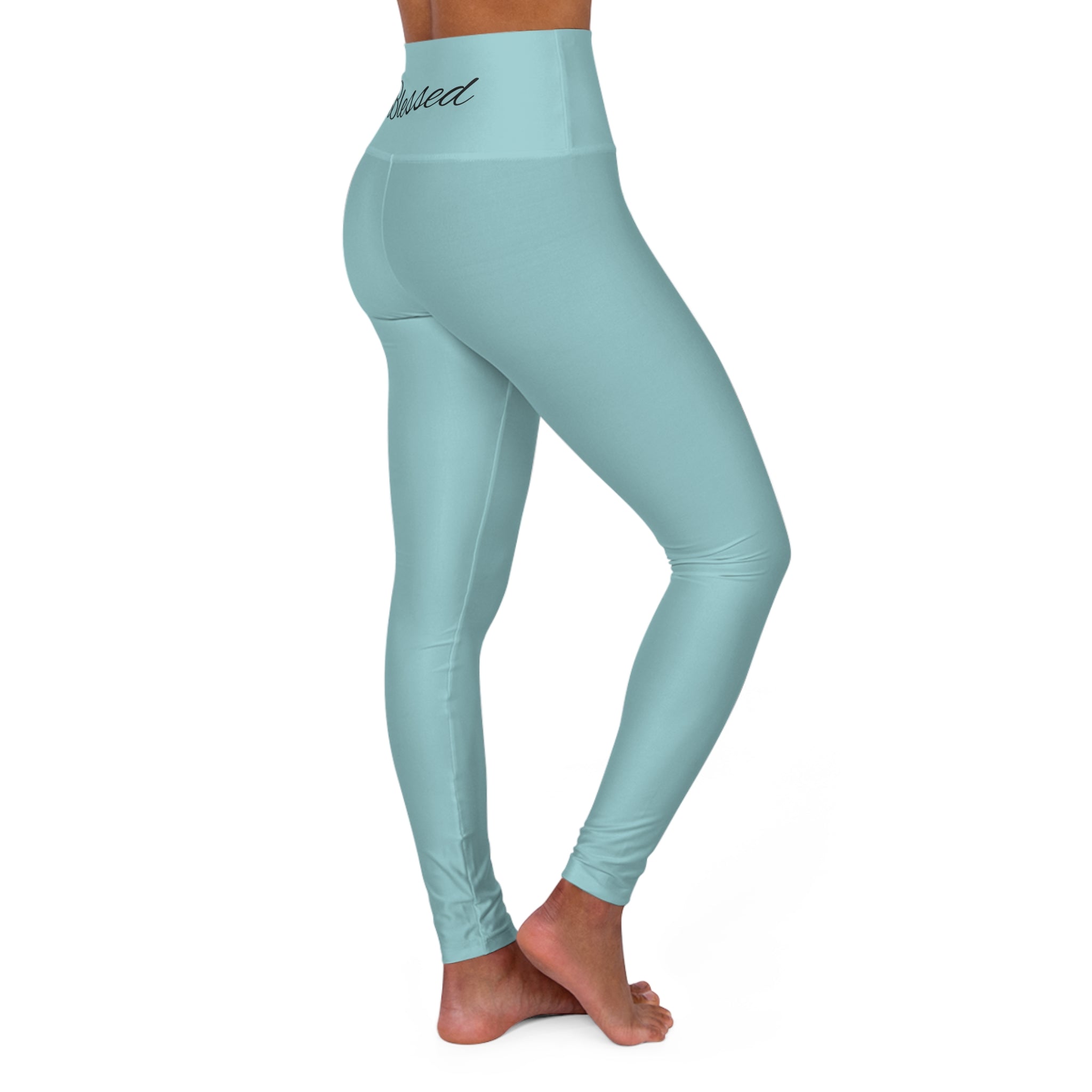 Blessed High-Waist Yoga Leggings — Light Teal Activewear