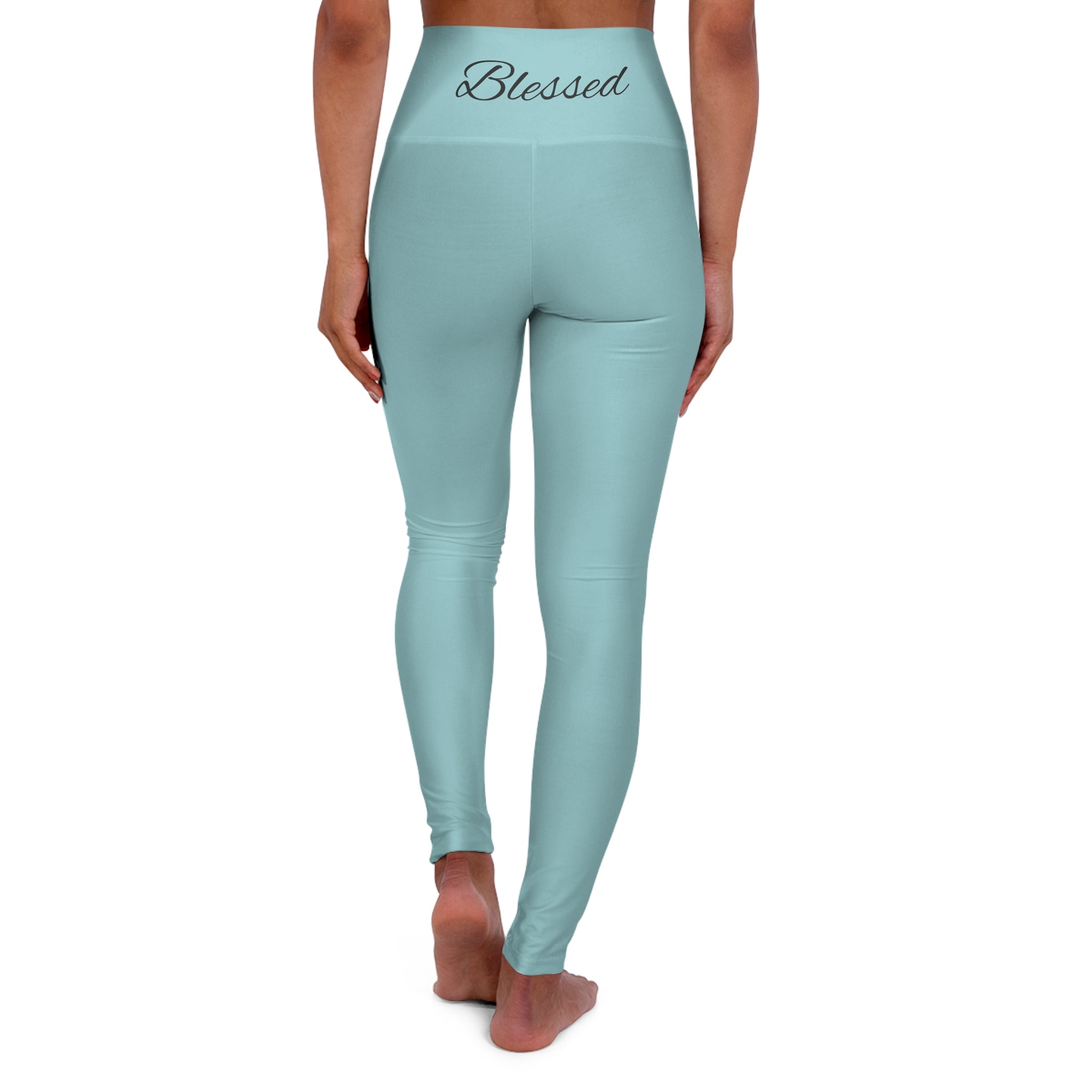 Blessed High-Waist Yoga Leggings — Light Teal Activewear