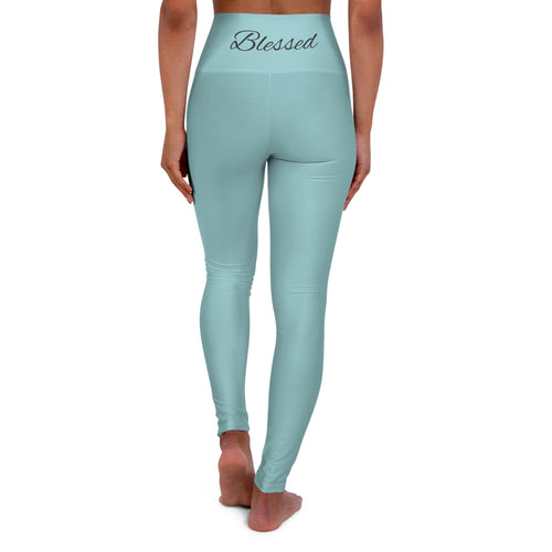 Blessed High-Waist Yoga Leggings — Light Teal Activewear