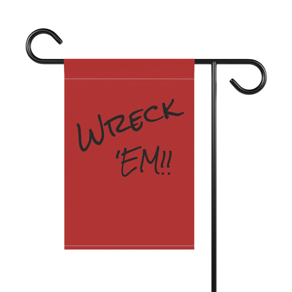 Wreck 'Em!! Garden Flag — Aggie Spirit Red House Banner