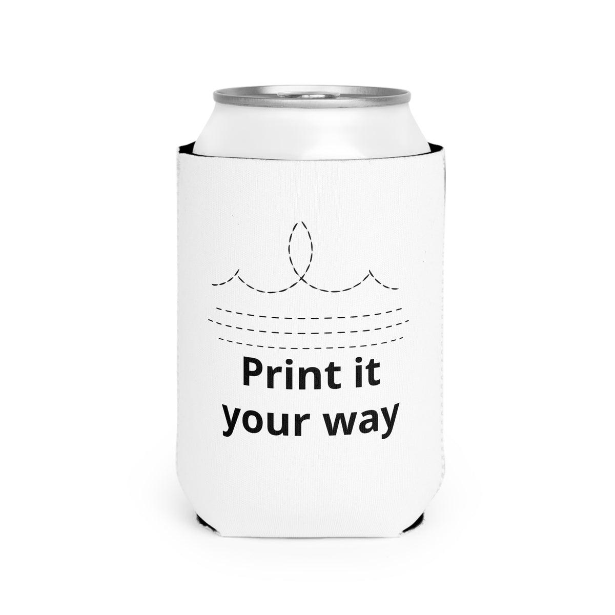 Can Cooler Sleeve - Minimal Wave Stitch Design Koozie