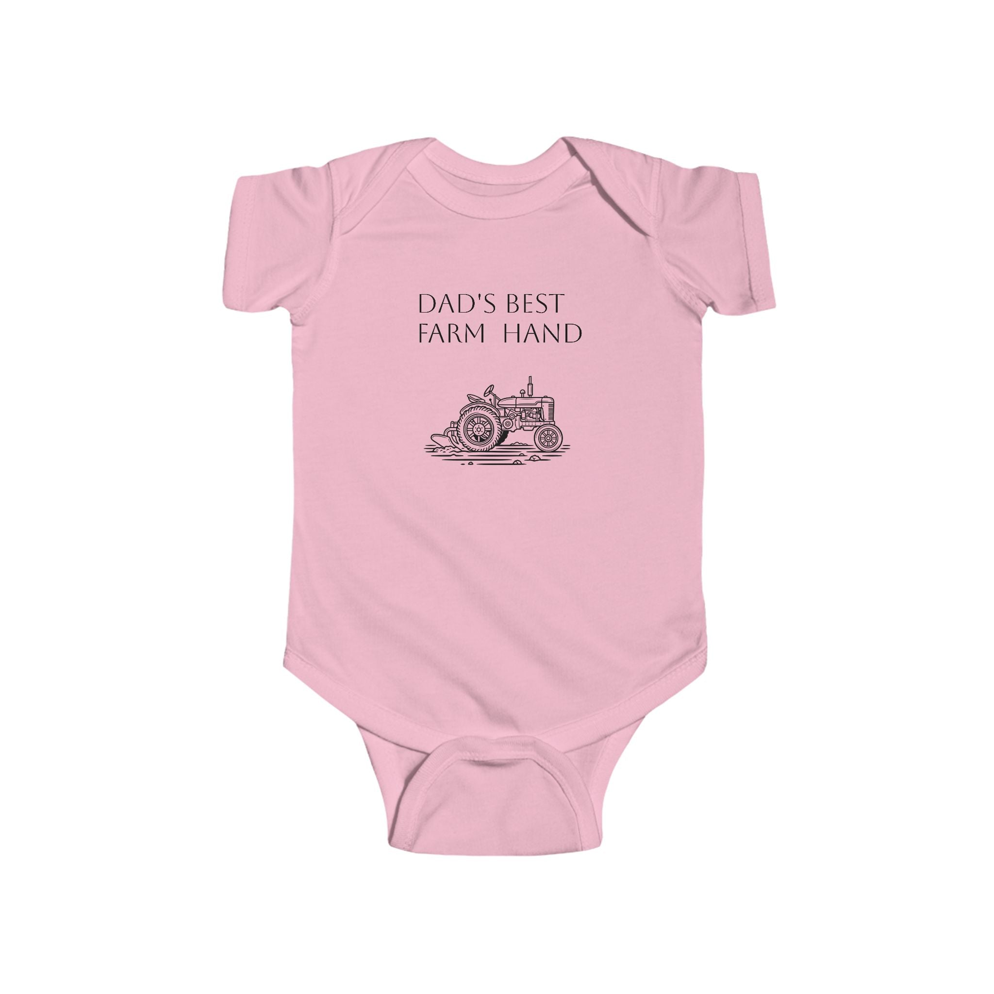 Baby Bodysuit – “Dad’s Best Farmhand” Vintage Tractor Infant Onesie