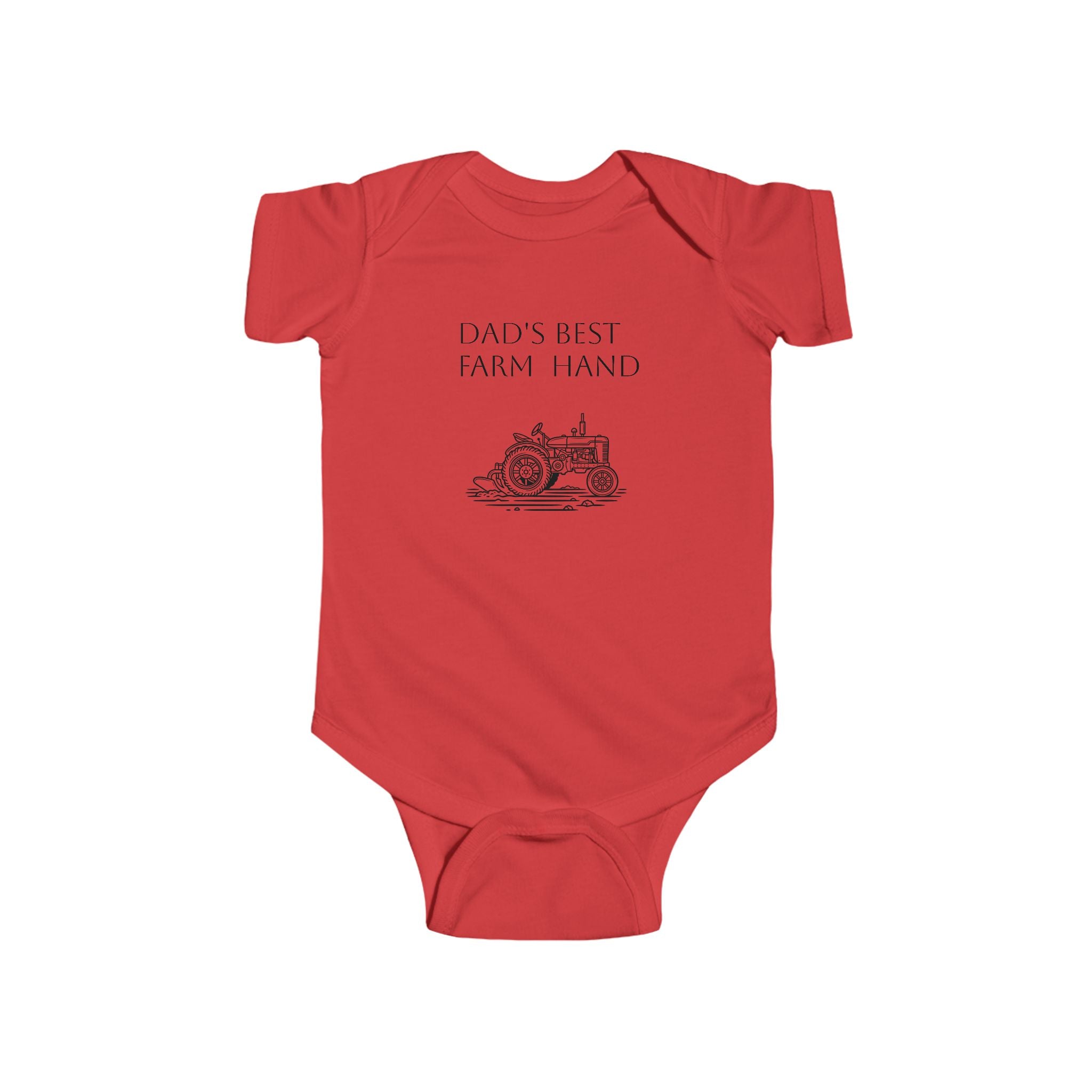 Baby Bodysuit – “Dad’s Best Farmhand” Vintage Tractor Infant Onesie