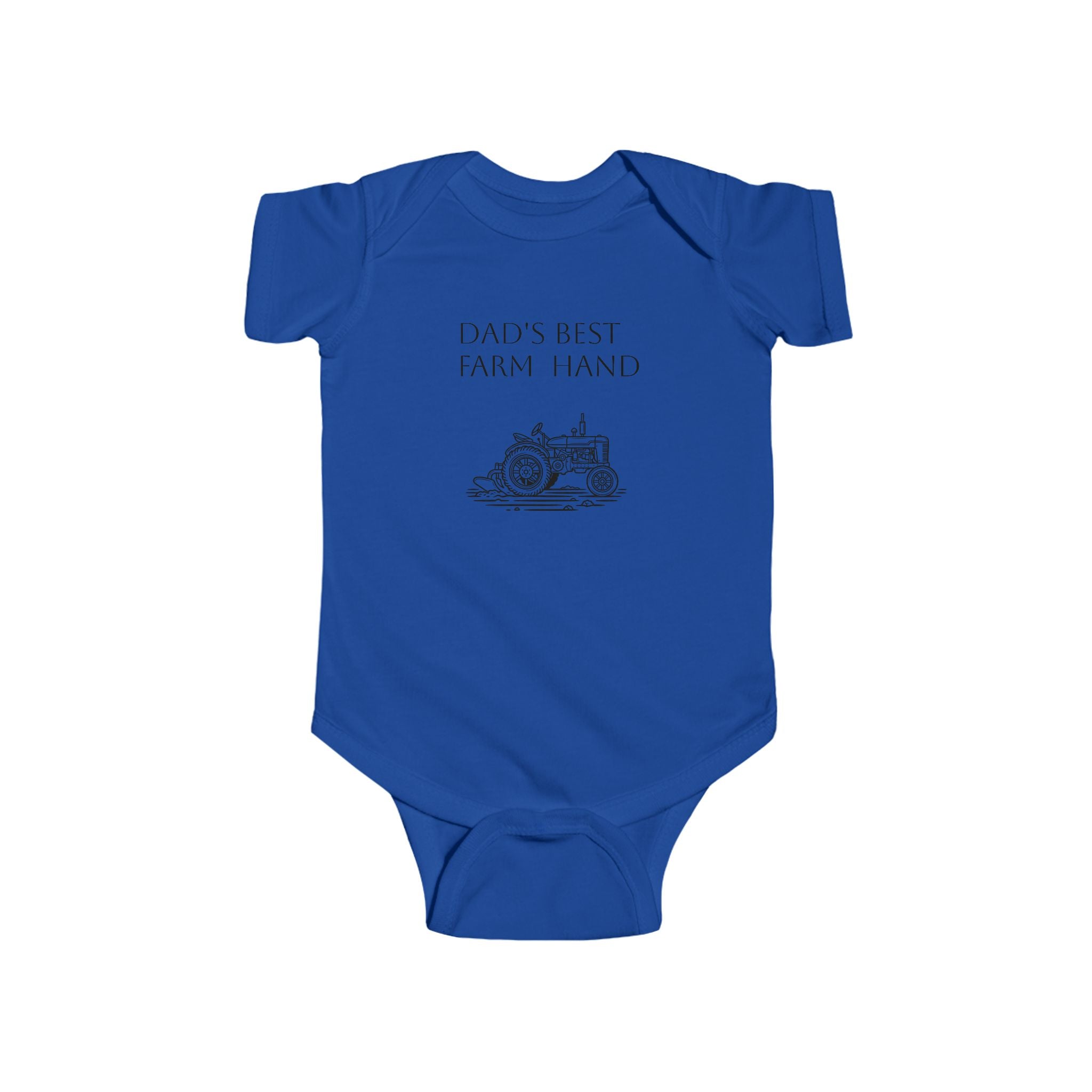 Baby Bodysuit – “Dad’s Best Farmhand” Vintage Tractor Infant Onesie