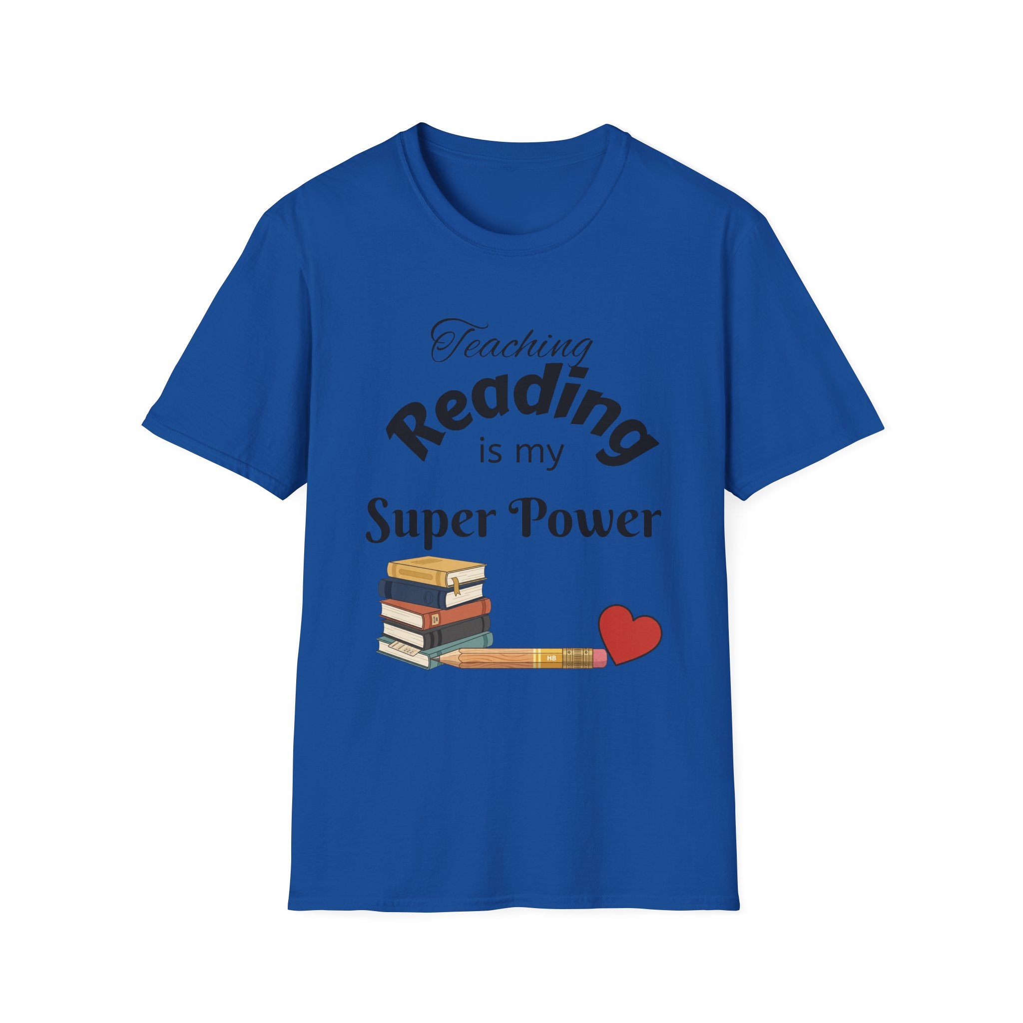 Reading Teacher T-Shirt — "Teaching Reading is My Super Power" Graphic Tee