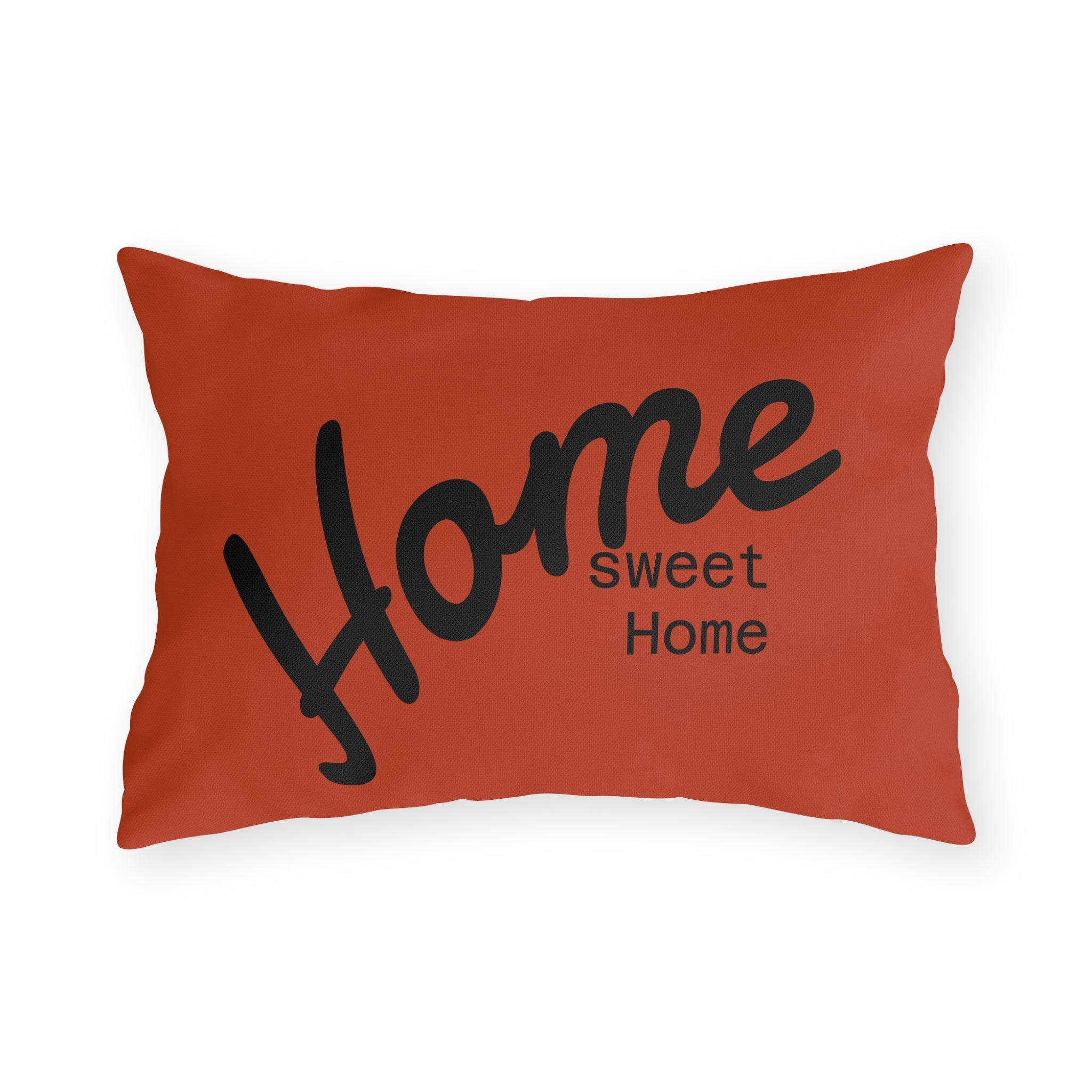 Outdoor Pillow — "Home Sweet Home" Monochrome Decorative Cushion for Porch & Patio