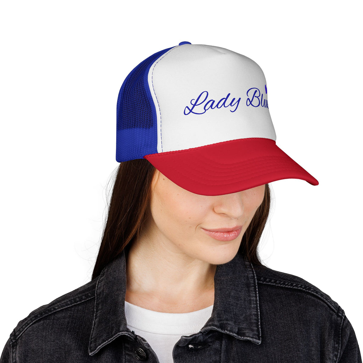 "Lady Blues" Script Mesh Baseball Hat