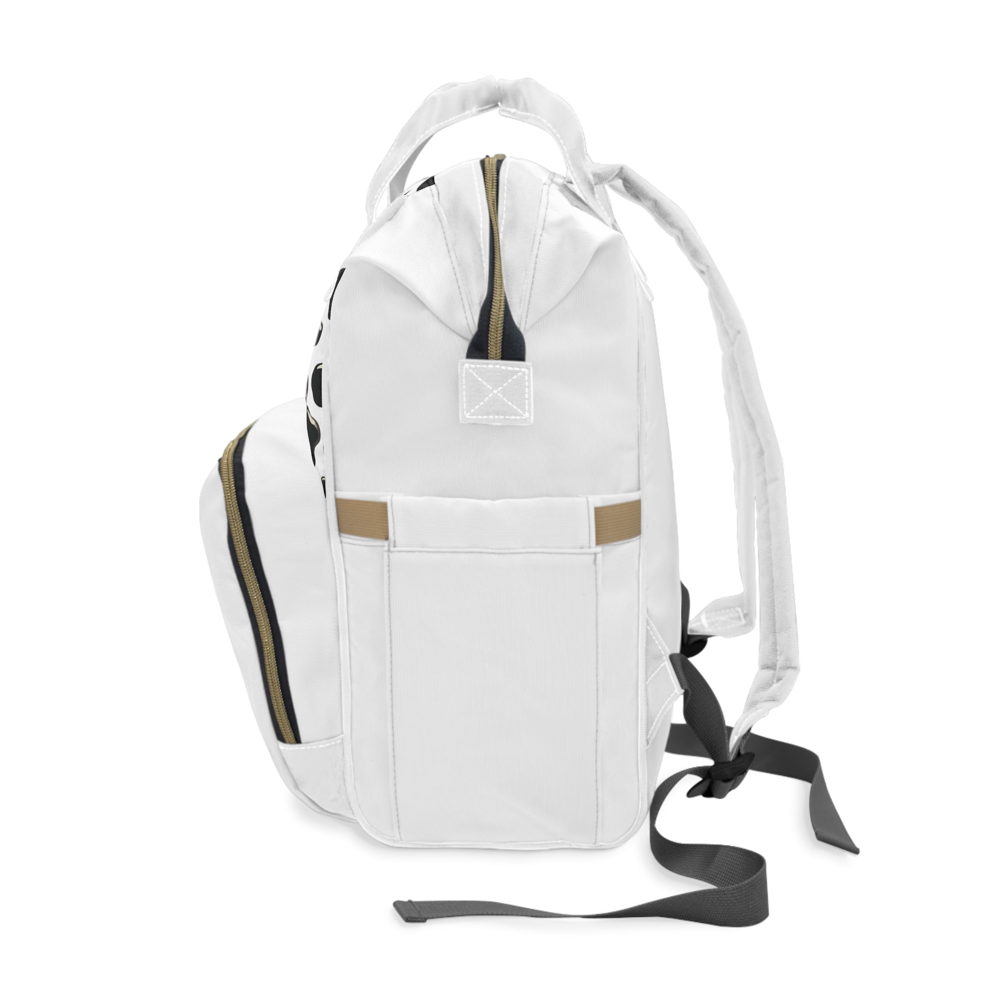 Cow Print Diaper Backpack — Multifunctional Baby Bag with Changing Compartments