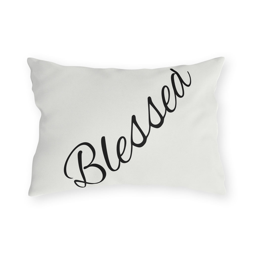Outdoor Pillow — "Home Sweet Home" Monochrome Decorative Cushion for Porch & Patio