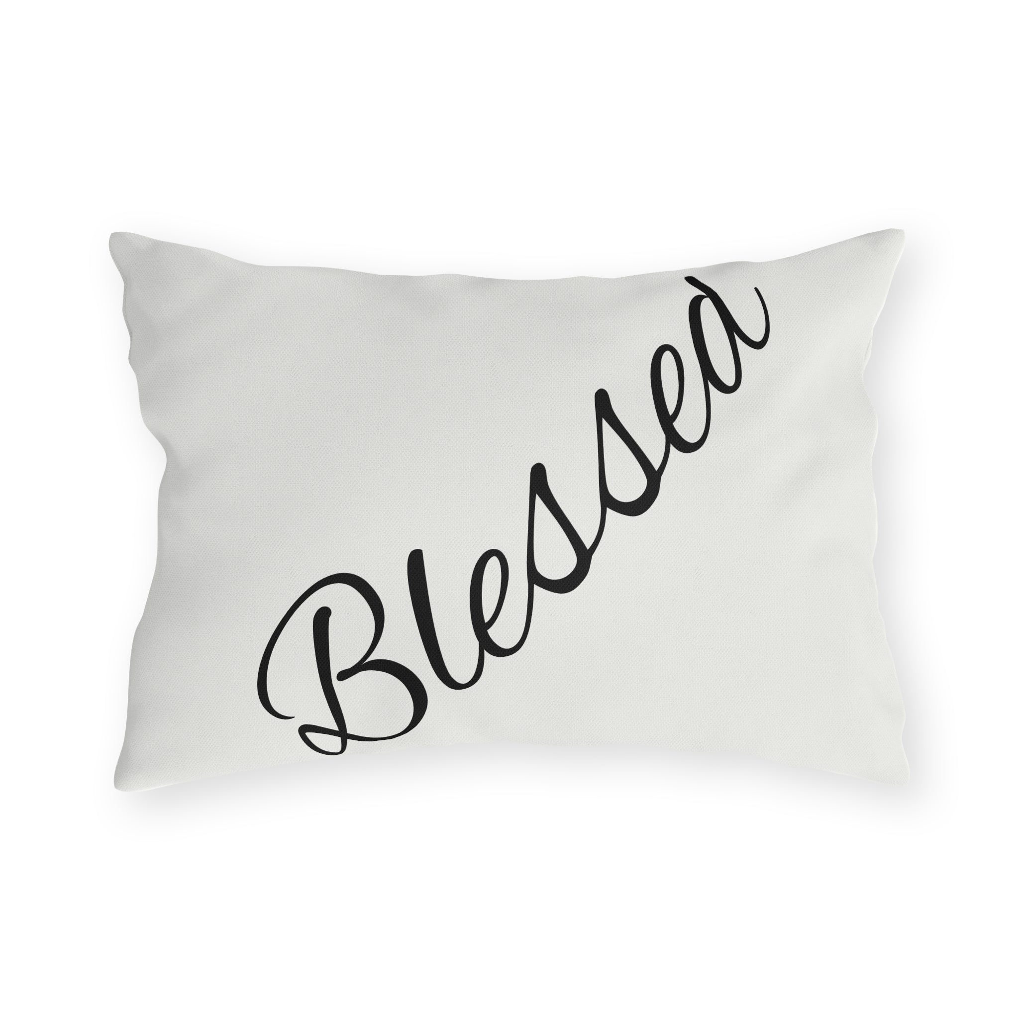Outdoor Pillow — "Home Sweet Home" Monochrome Decorative Cushion for Porch & Patio