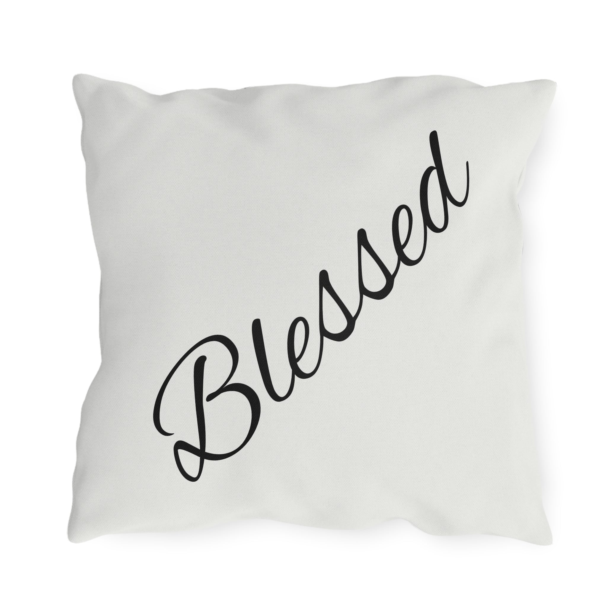 Outdoor Pillow — "Home Sweet Home" Monochrome Decorative Cushion for Porch & Patio