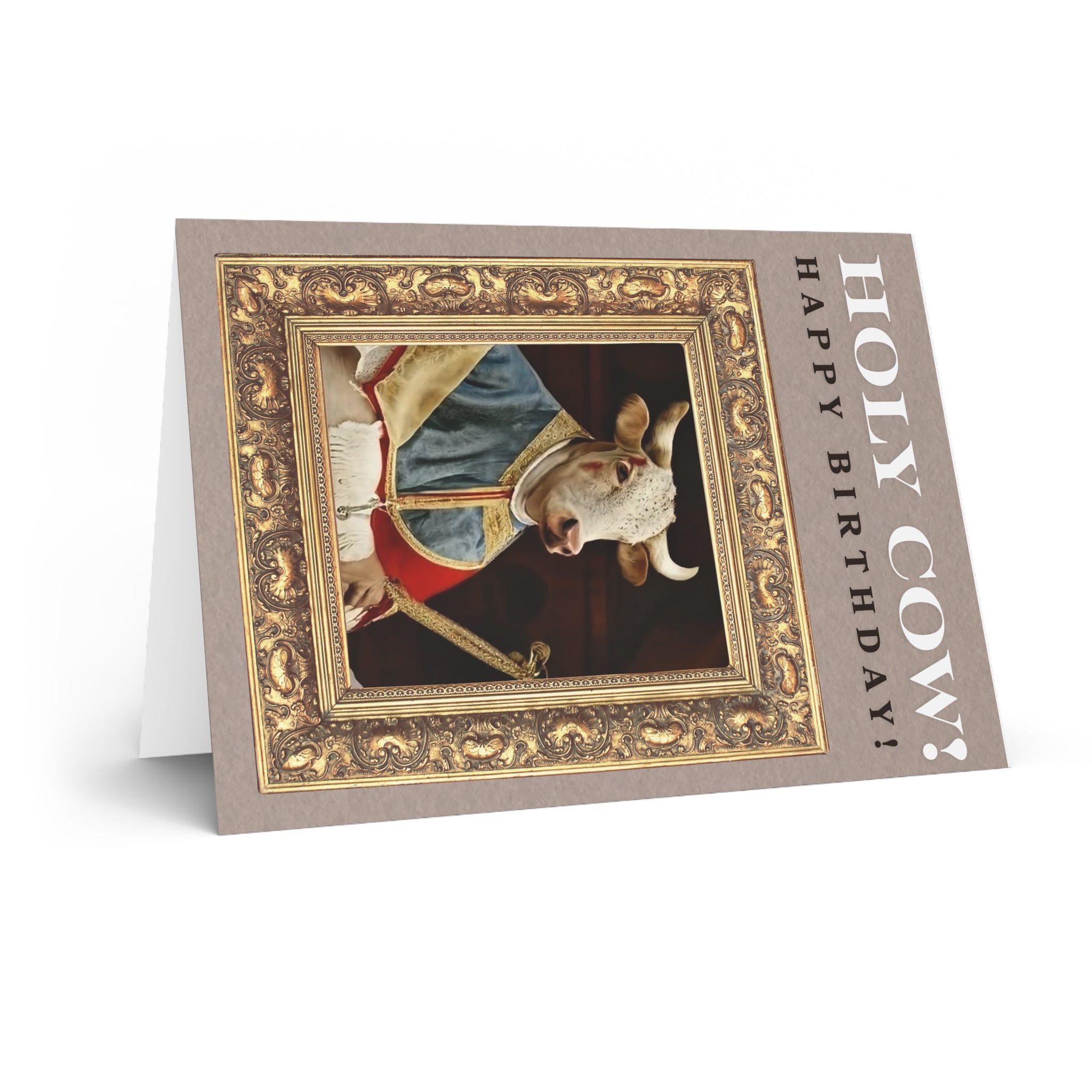 Birthday Card — 'Holy Cow Happy Birthday!' Funny Farm Greeting Card