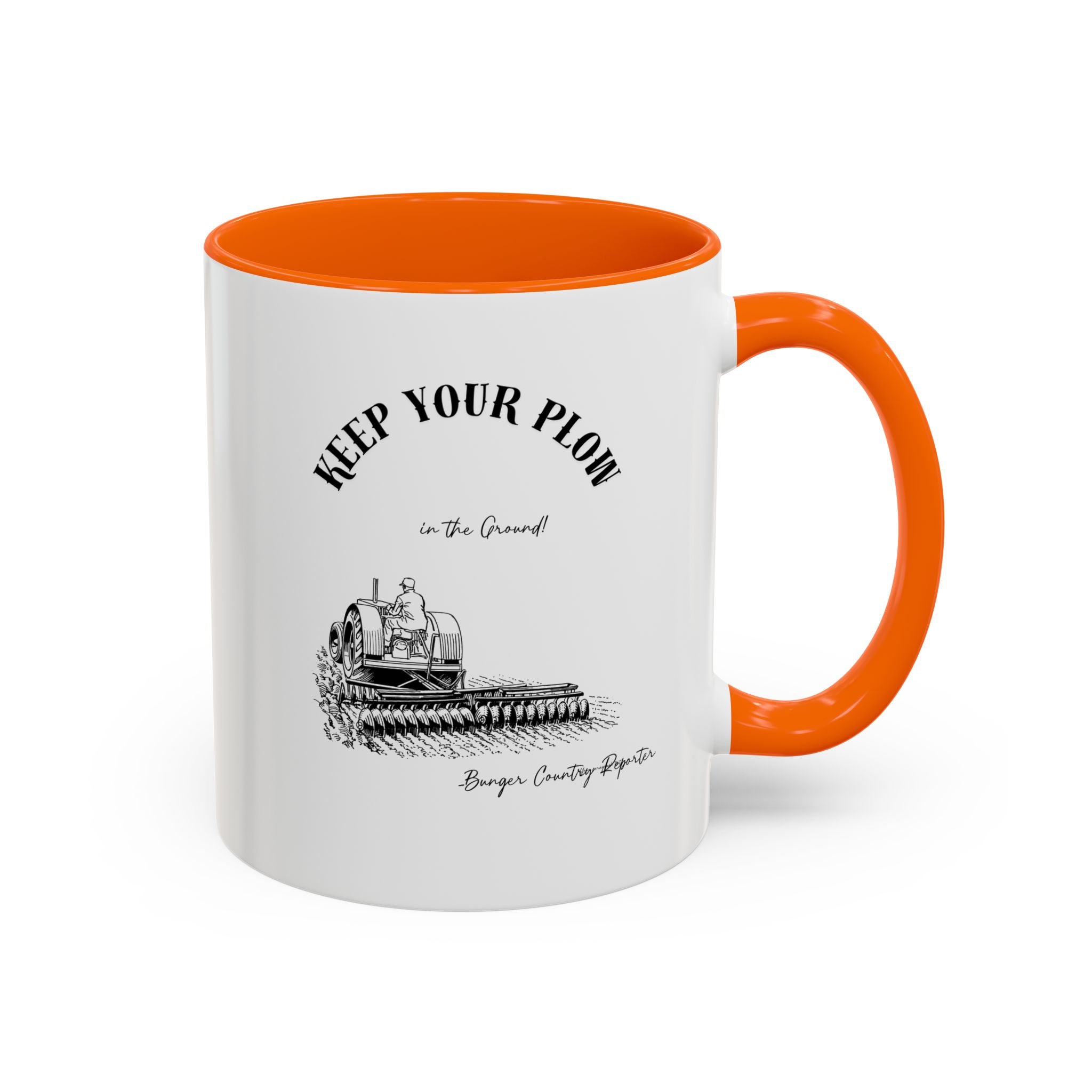 Keep Your Plow Coffee Mug — Vintage Tractor Farm Lover Accent Mug