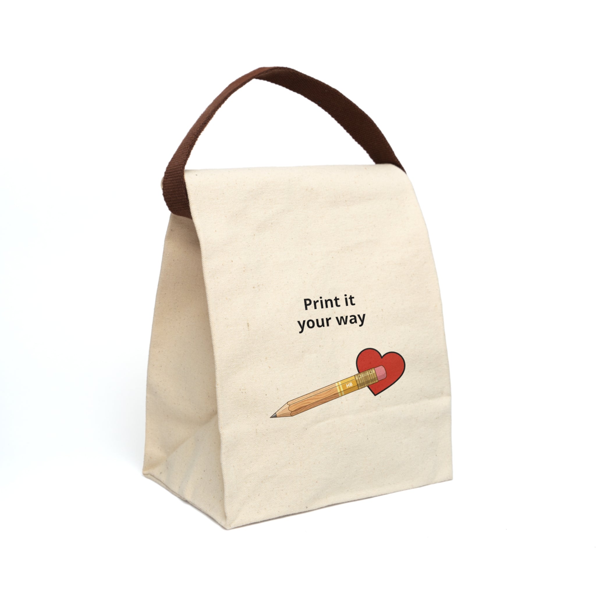 Canvas Reusable Insulated Lunch Tote with Strap
