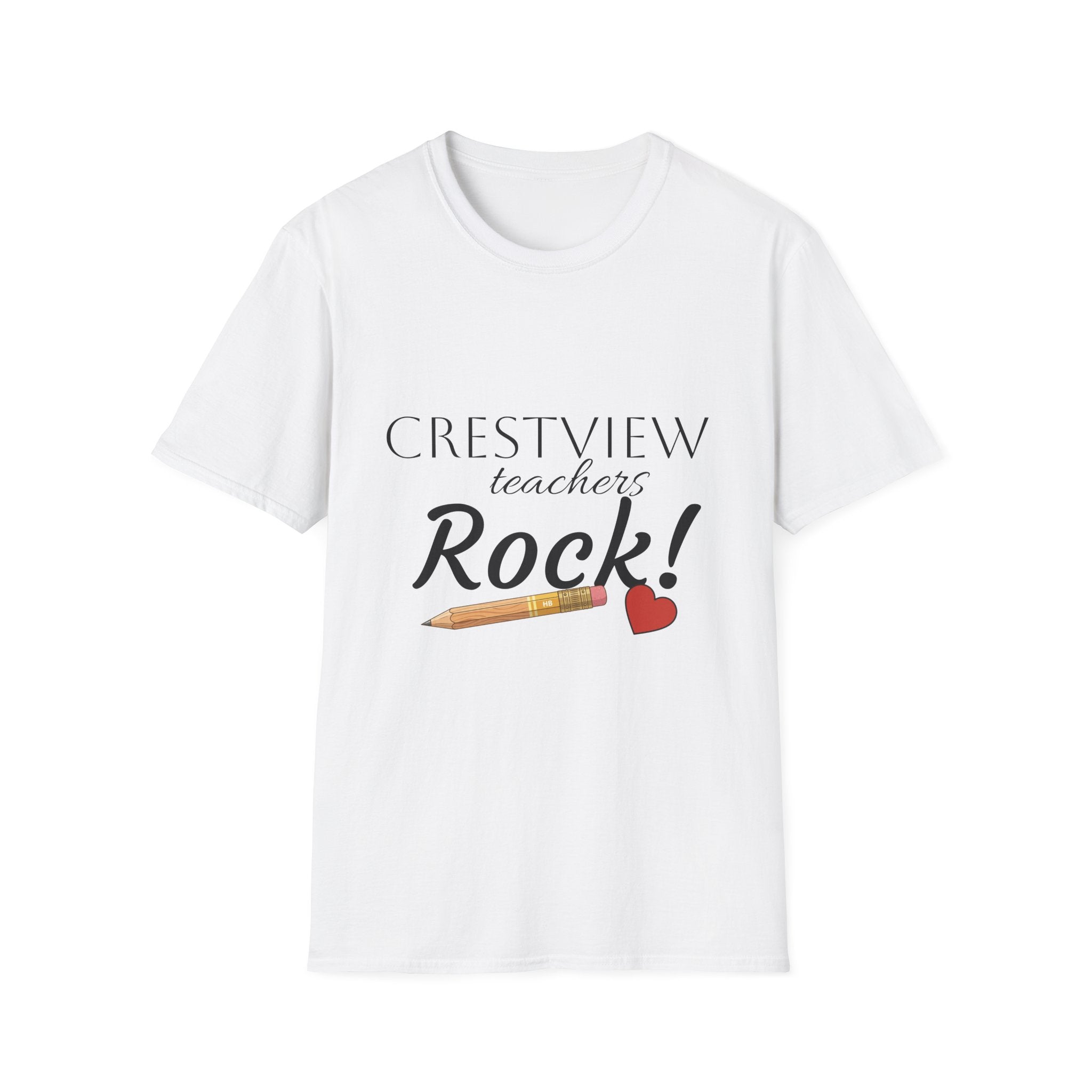 Teacher T‑Shirt — “Crestview Teachers Rock” School Staff Appreciation Tee