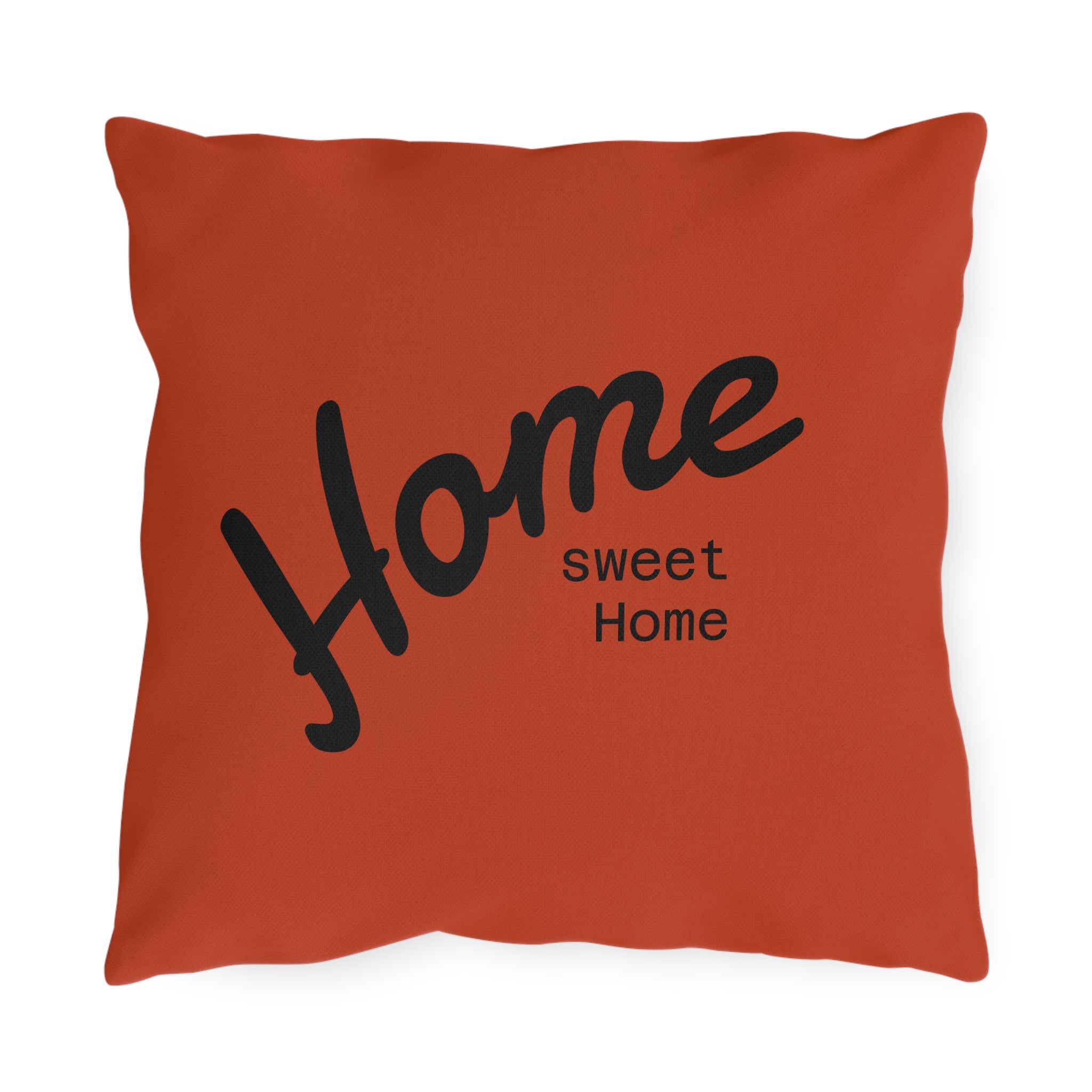 Outdoor Pillow — "Home Sweet Home" Monochrome Decorative Cushion for Porch & Patio