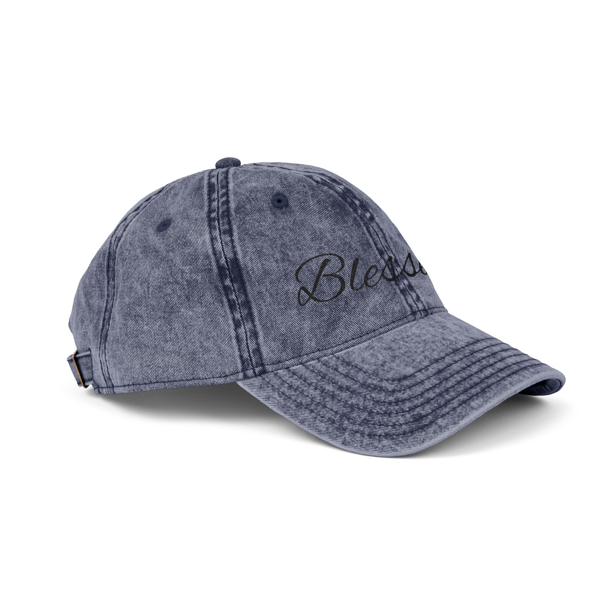 Blessed Embroidered Vintage Cap - Distressed Christian Baseball Hat