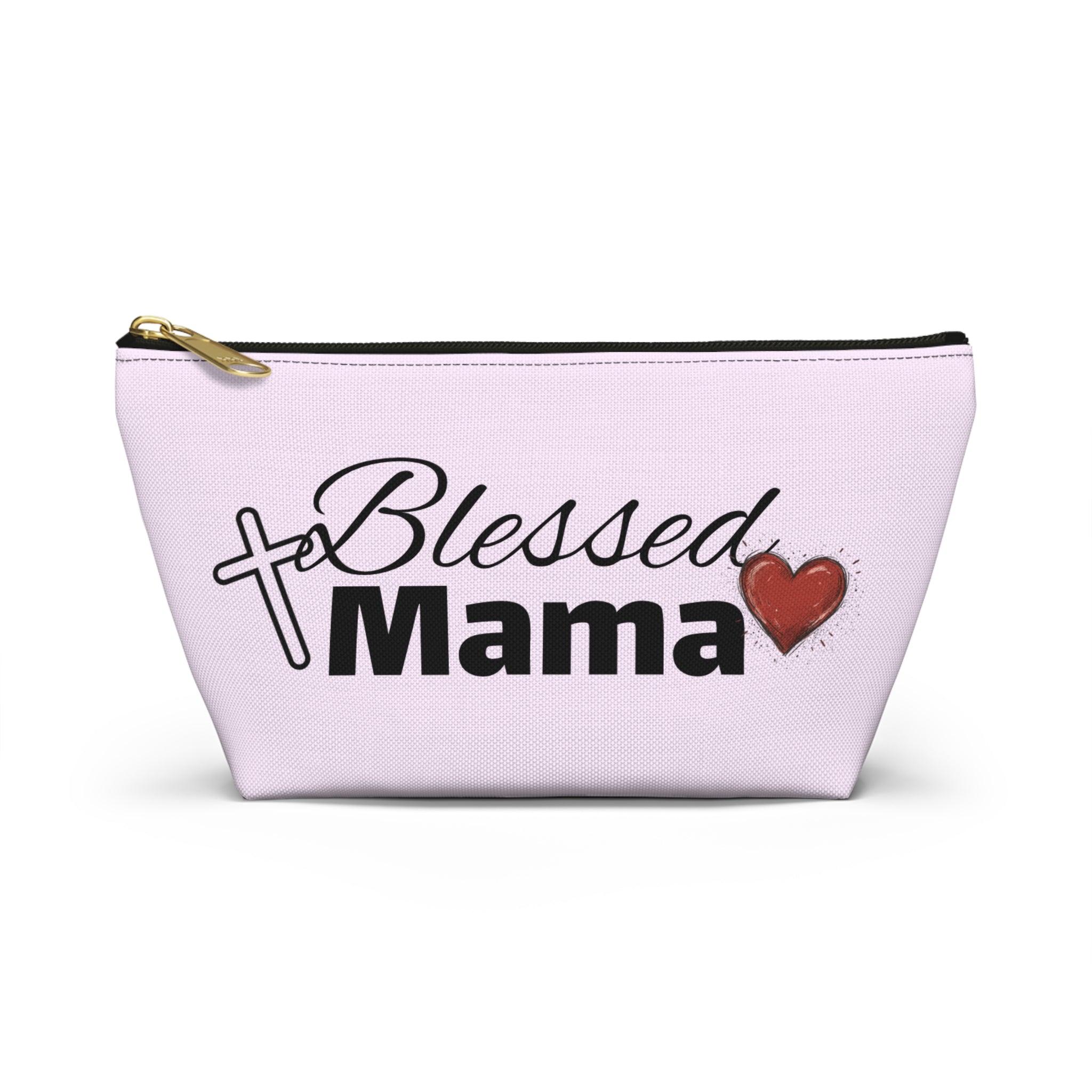Blessed Mama Accessory Pouch — Religious Mom Gift Cosmetic Bag