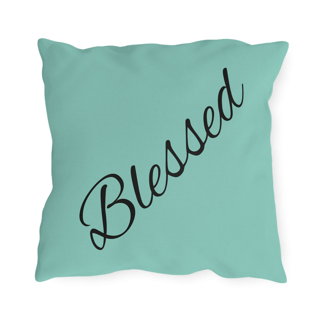 Outdoor Pillow — "Home Sweet Home" Monochrome Decorative Cushion for Porch & Patio