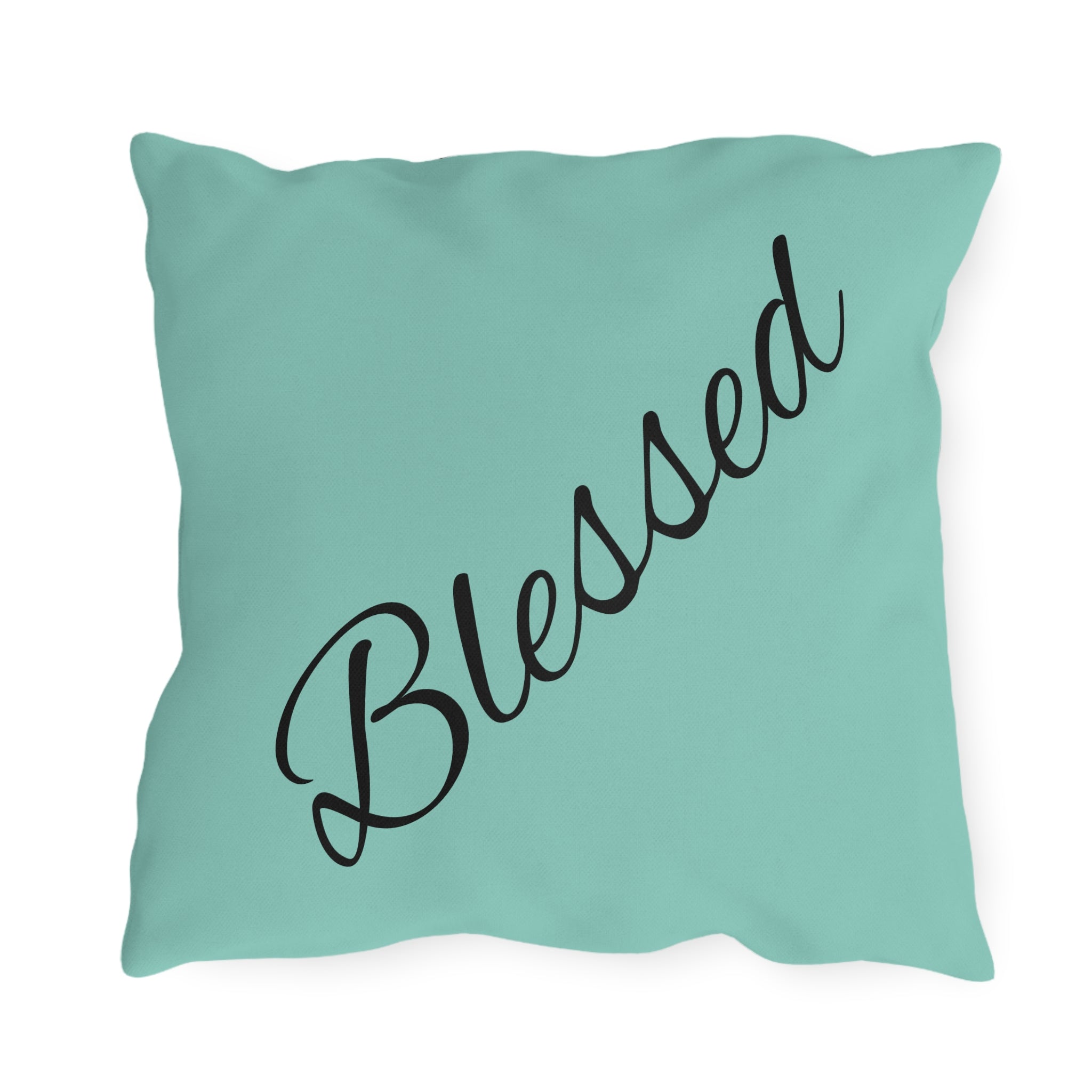 Outdoor Pillow — "Home Sweet Home" Monochrome Decorative Cushion for Porch & Patio