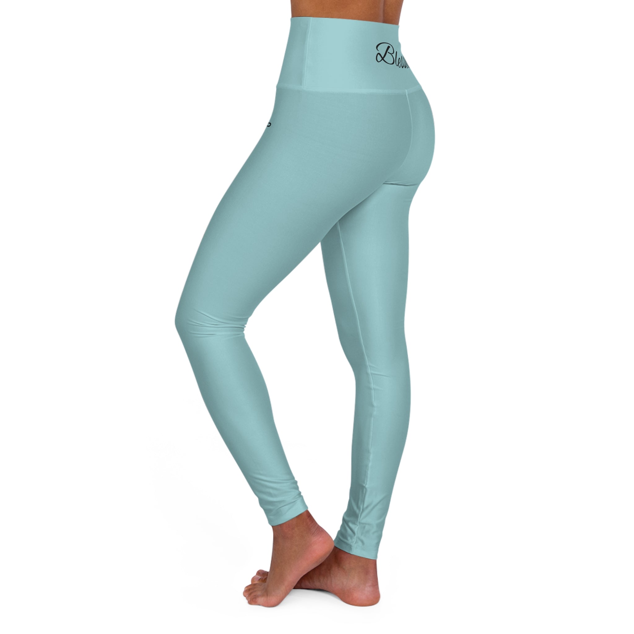 Blessed High-Waist Yoga Leggings — Light Teal Activewear