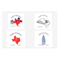 Texas Bluebonnet & Cowboy Hat Sticker Sheet — Burgess Auctioneers Logo Stickers