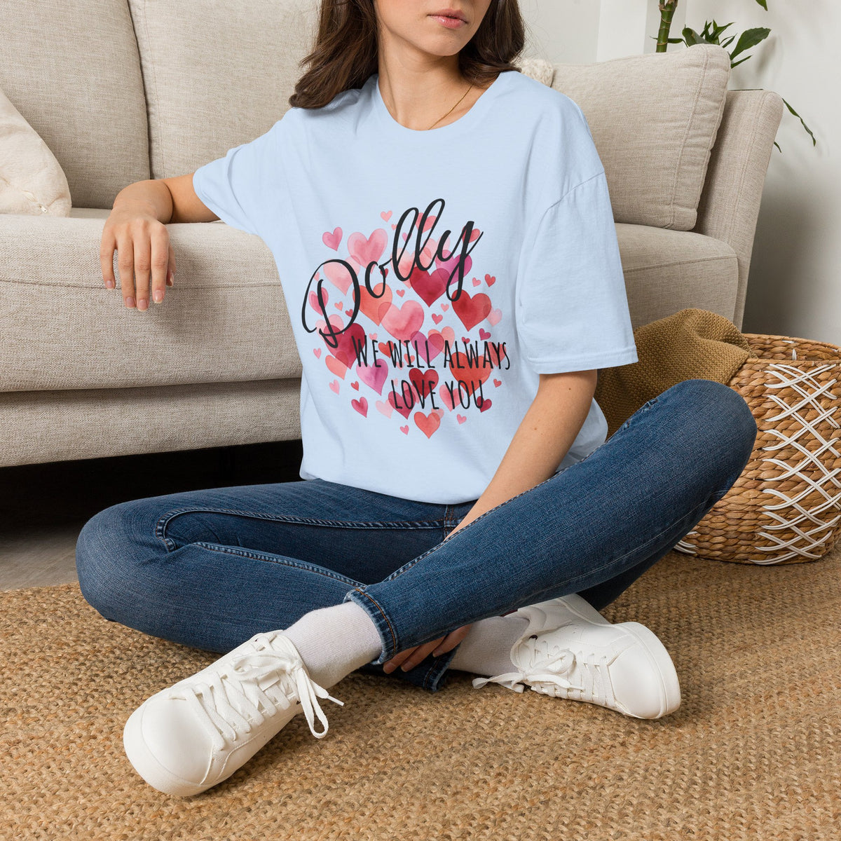 Dolly Pink Script T‑Shirt — 'Dolly' Cute Retro Graphic Top (We Will Always)