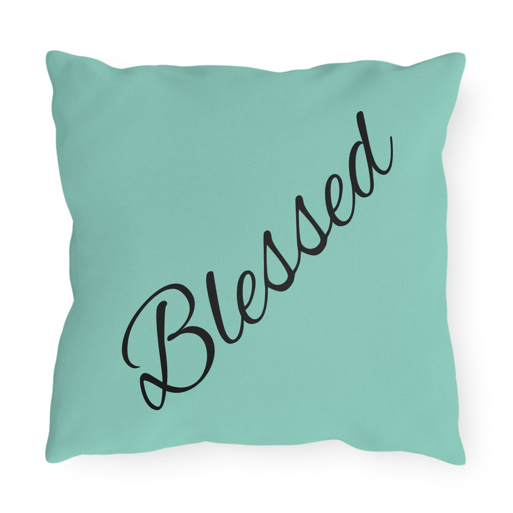Outdoor Pillow — "Home Sweet Home" Monochrome Decorative Cushion for Porch & Patio