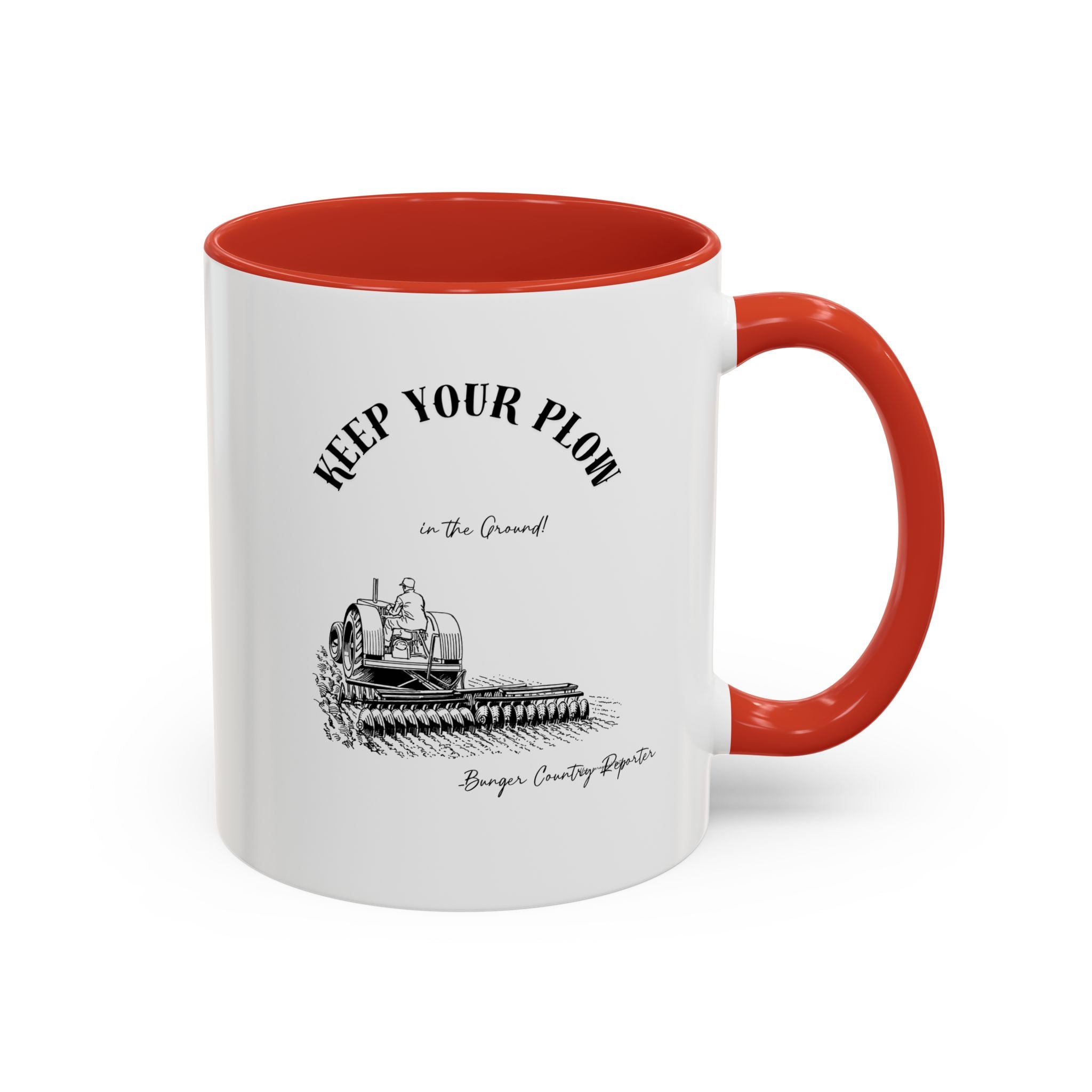 Keep Your Plow Coffee Mug — Vintage Tractor Farm Lover Accent Mug