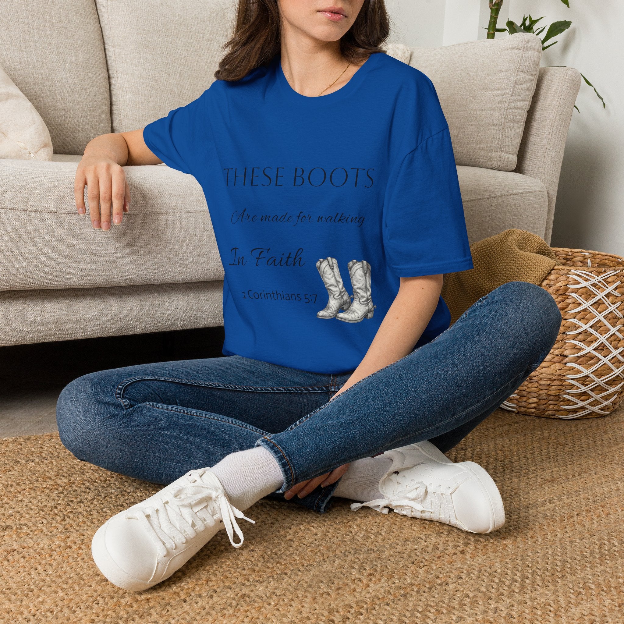 These Boots Are Made for Walking T-Shirt — Faith Cowboy Boot Graphic Tee