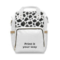 Cow Print Diaper Backpack — Multifunctional Baby Bag with Changing Compartments