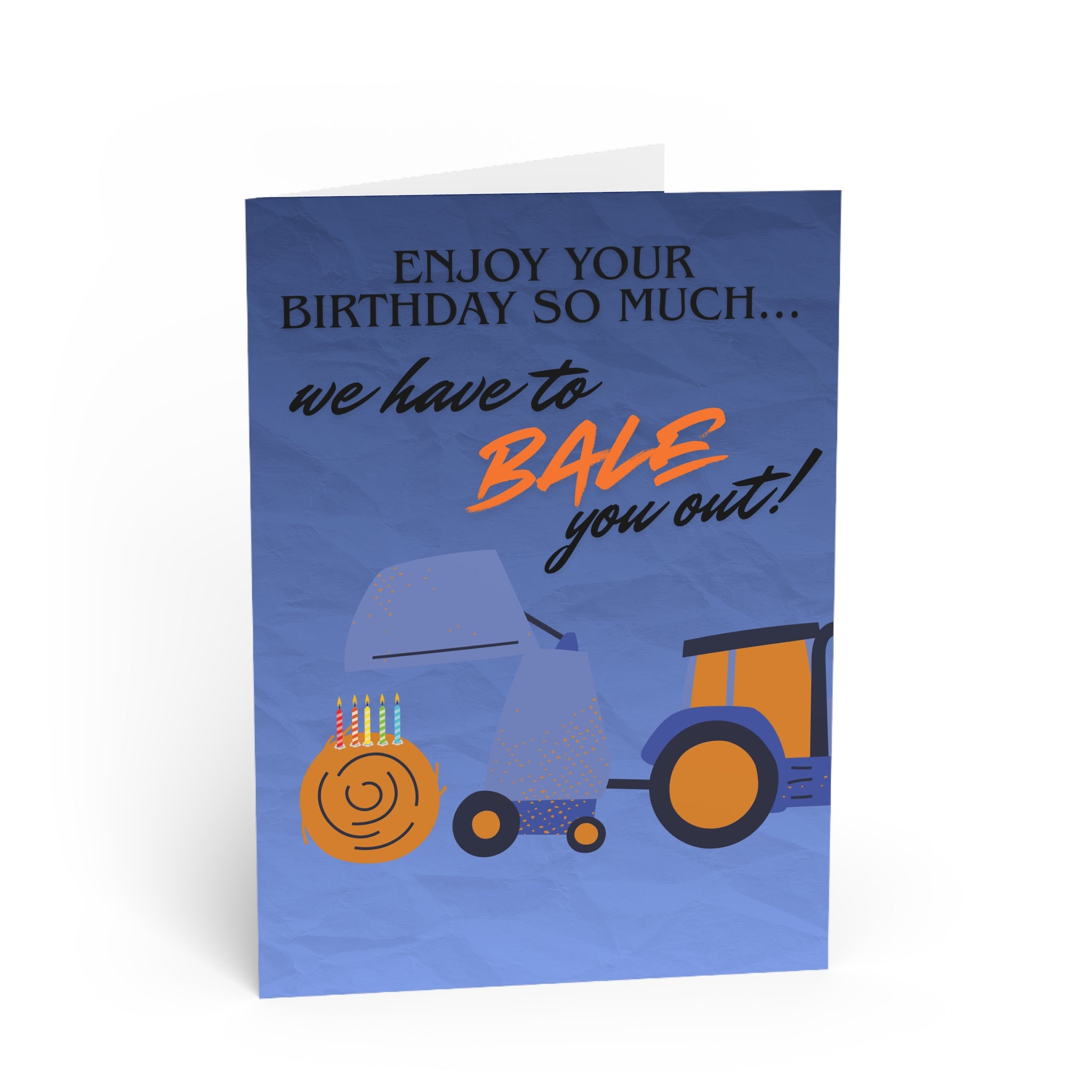 Birthday Card — 'Enjoy your Birthday!' Funny Tractor Farm Greeting Card