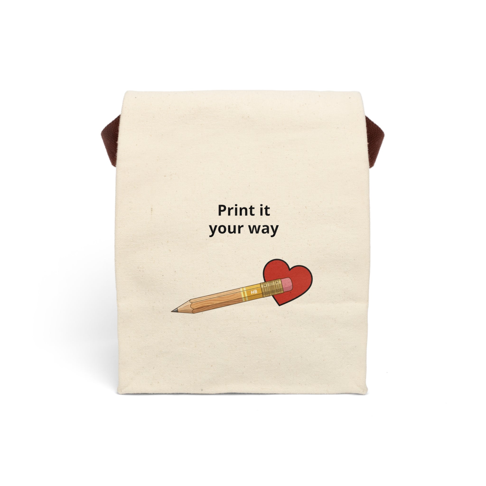 Canvas Reusable Insulated Lunch Tote with Strap