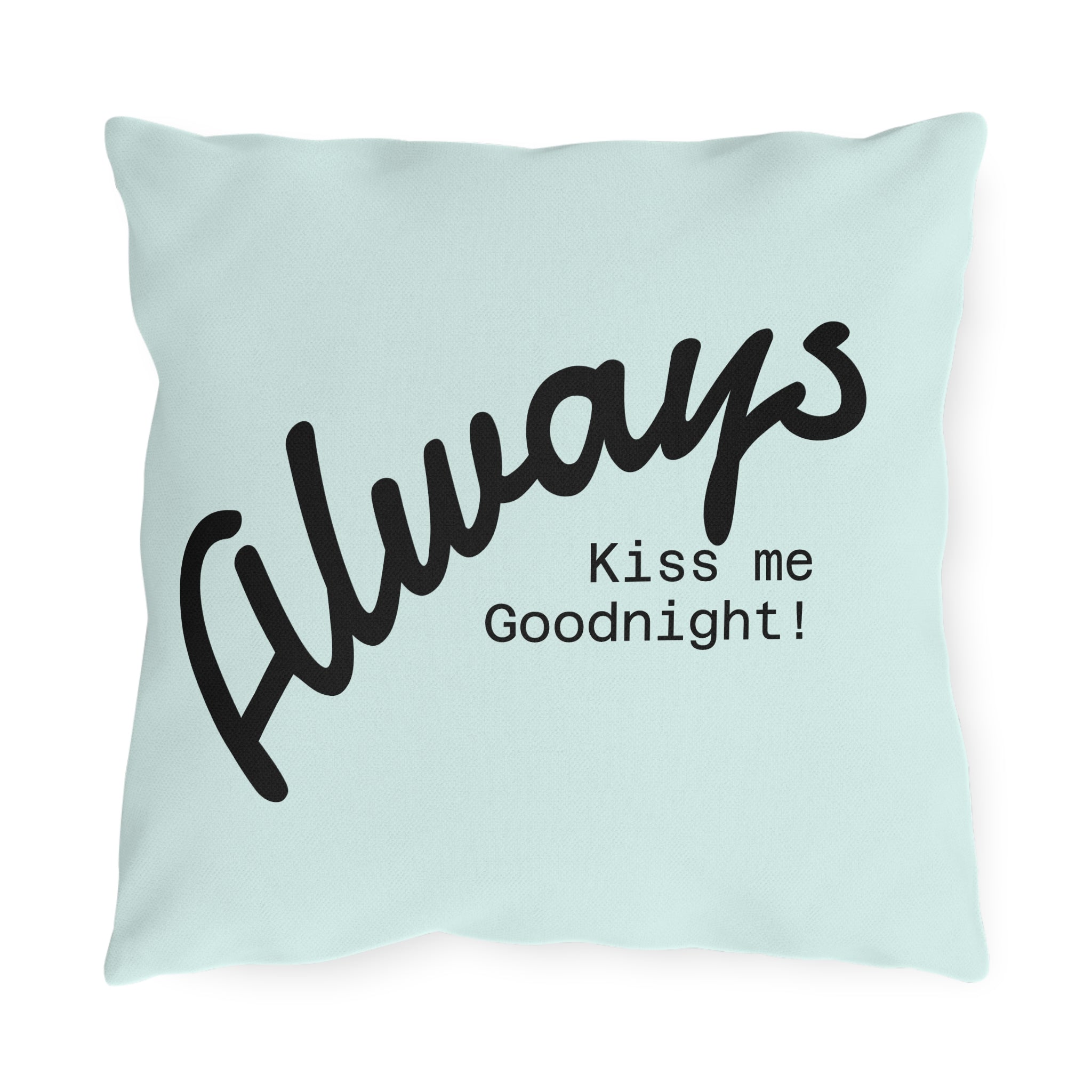 Outdoor Pillow — "Home Sweet Home" Monochrome Decorative Cushion for Porch & Patio