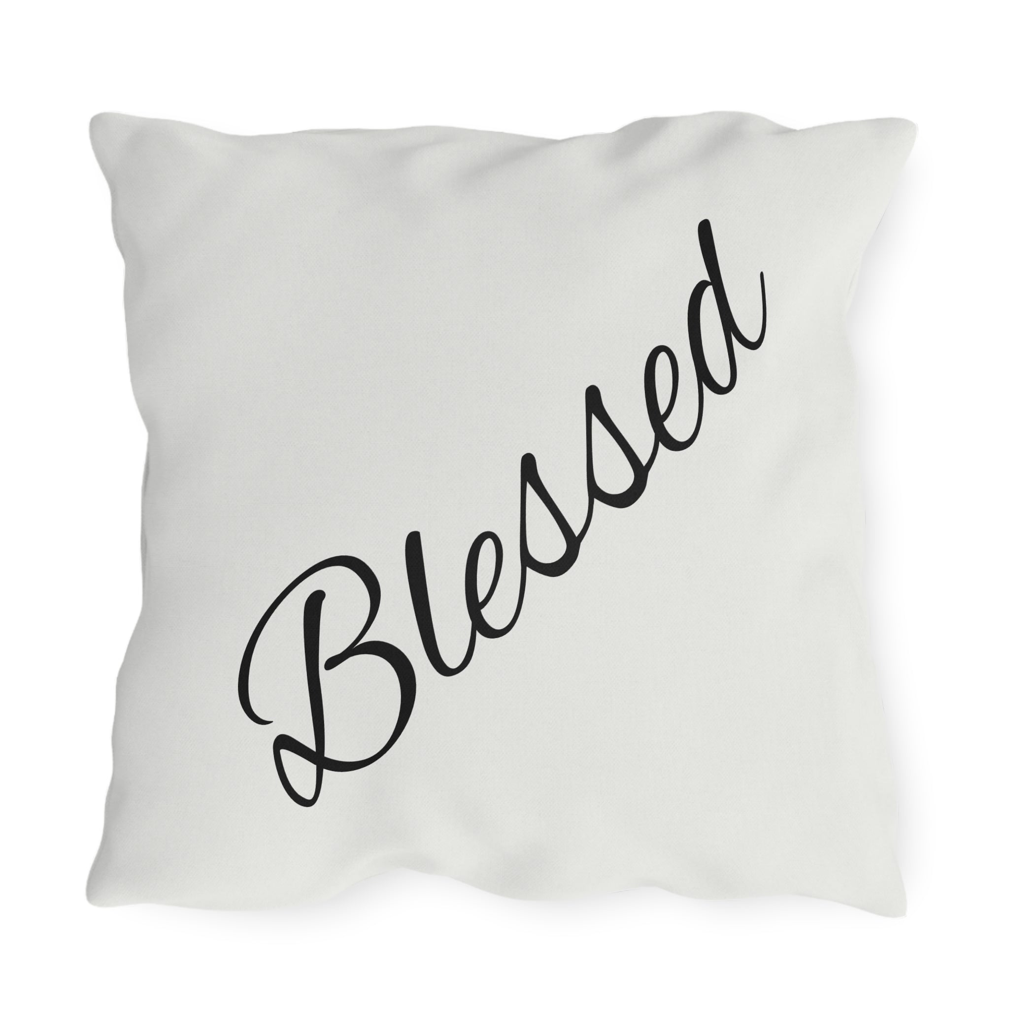 Outdoor Pillow — "Home Sweet Home" Monochrome Decorative Cushion for Porch & Patio